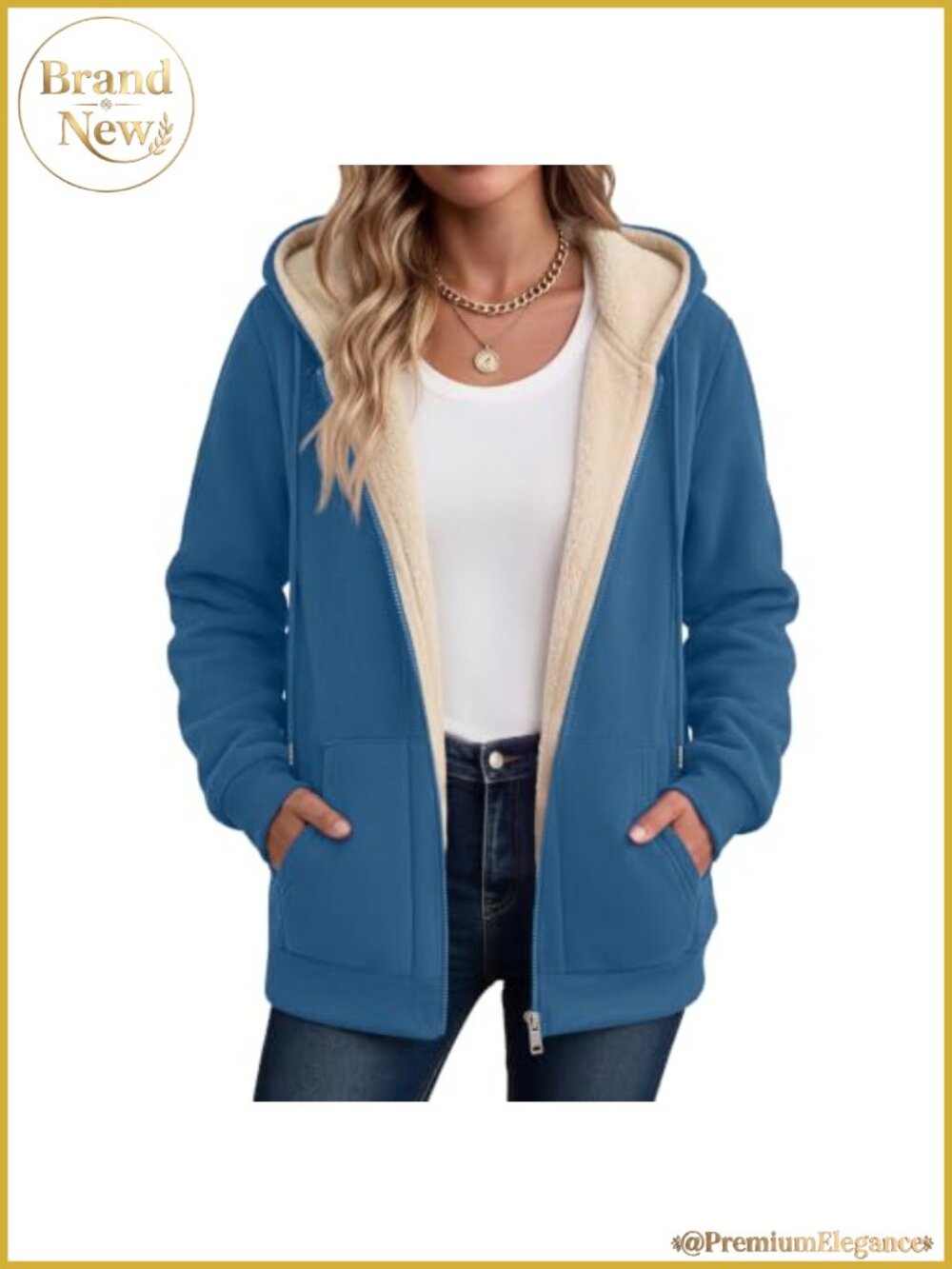 Sherpa Fleece Jacket Zip Up Thick Warm Hoodie Fall Winter Coat
